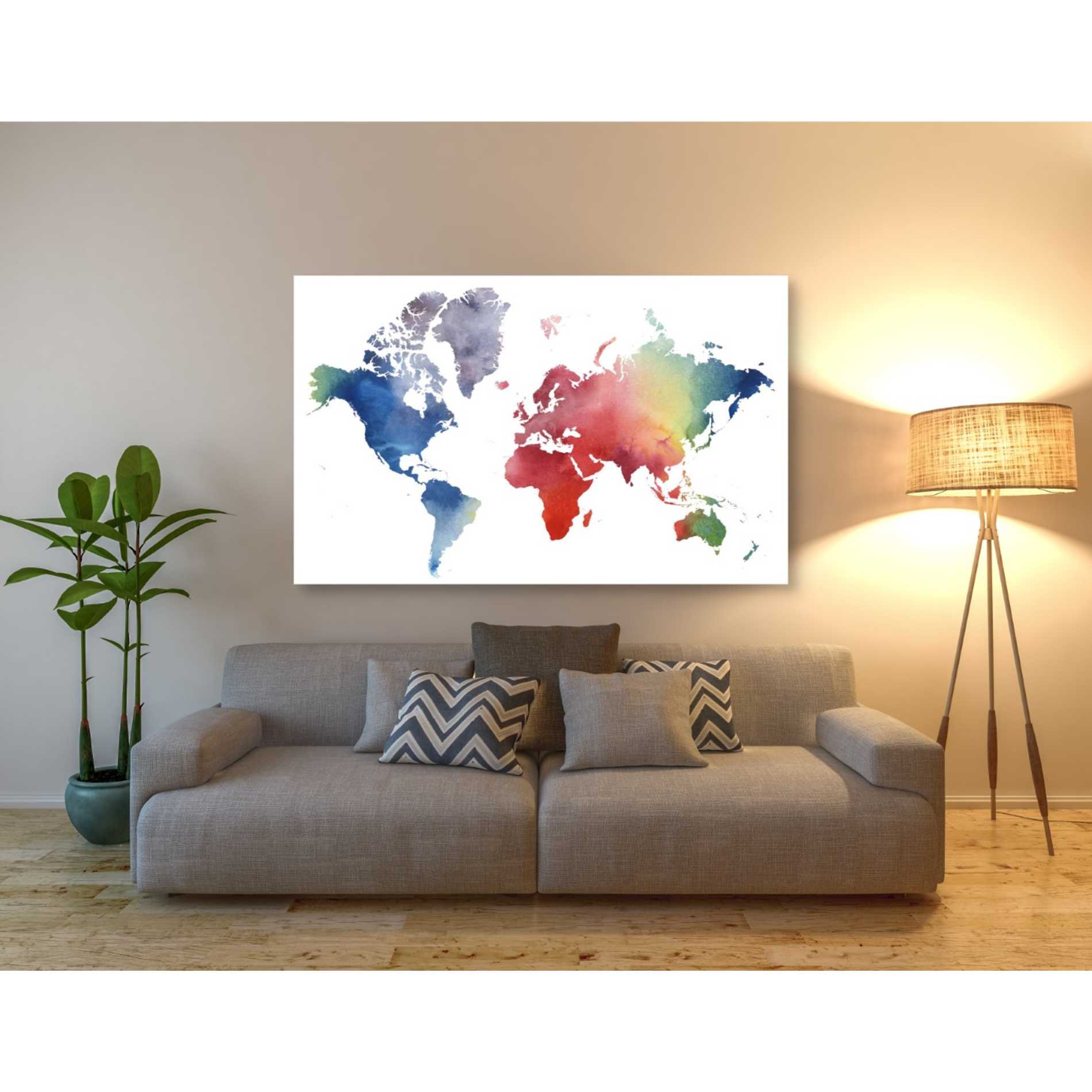 'Rainbow World' by Grace Popp Canvas Wall Art,60 x 40