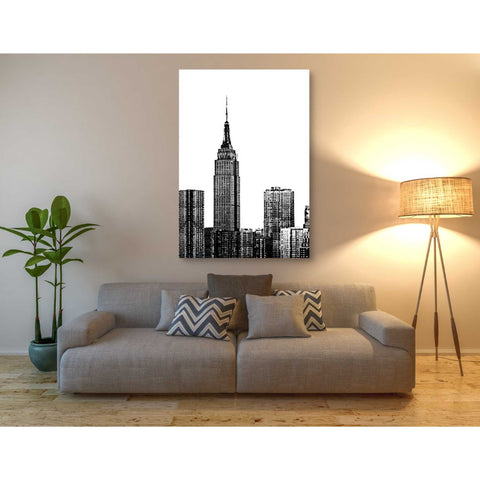 Image of 'NYC in Pure B&W XVIII' by Jeff Pica Canvas Wall Art,40 x 60