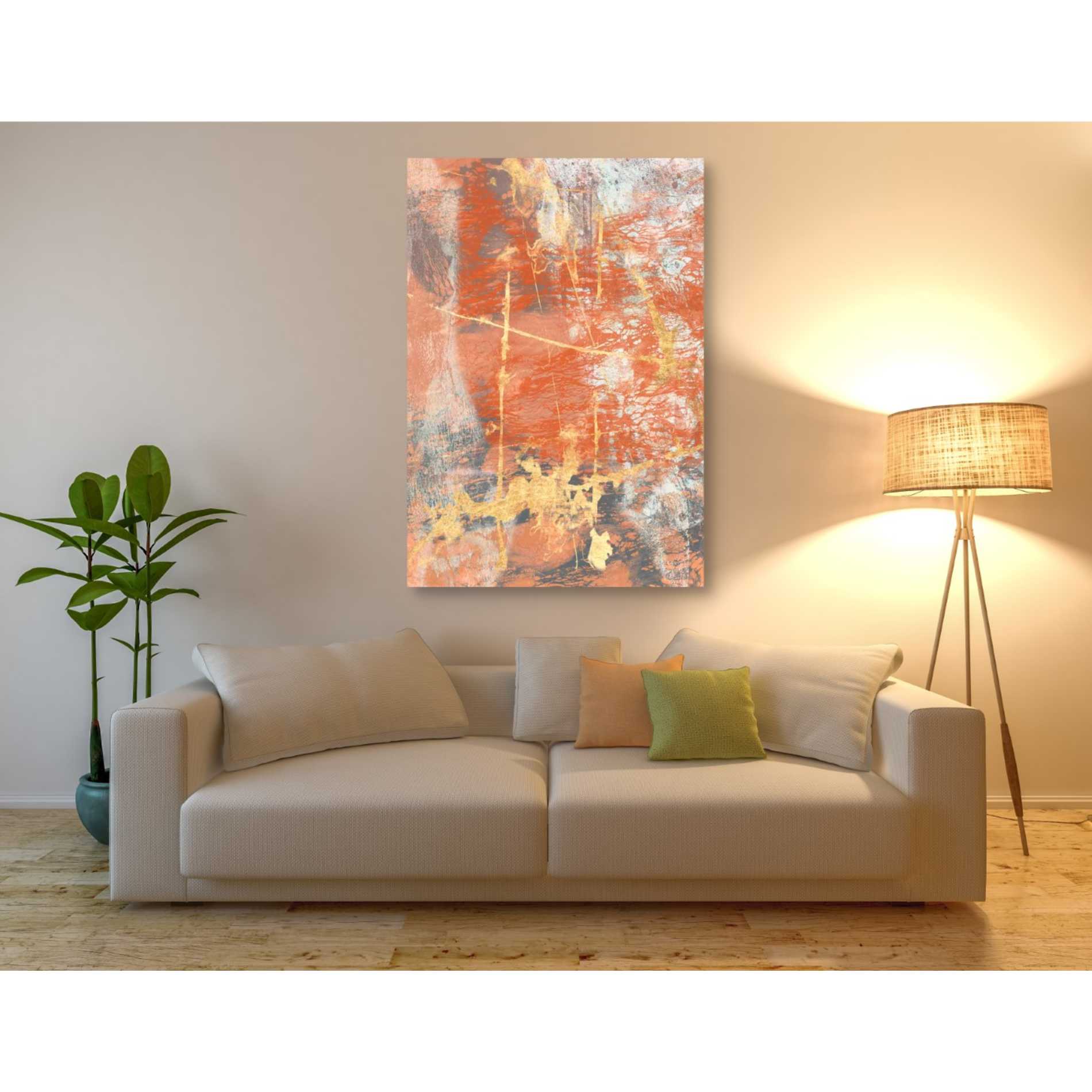 'Terre Cotta Lace I' by Jennifer Goldberger Giclee Canvas Wall Art