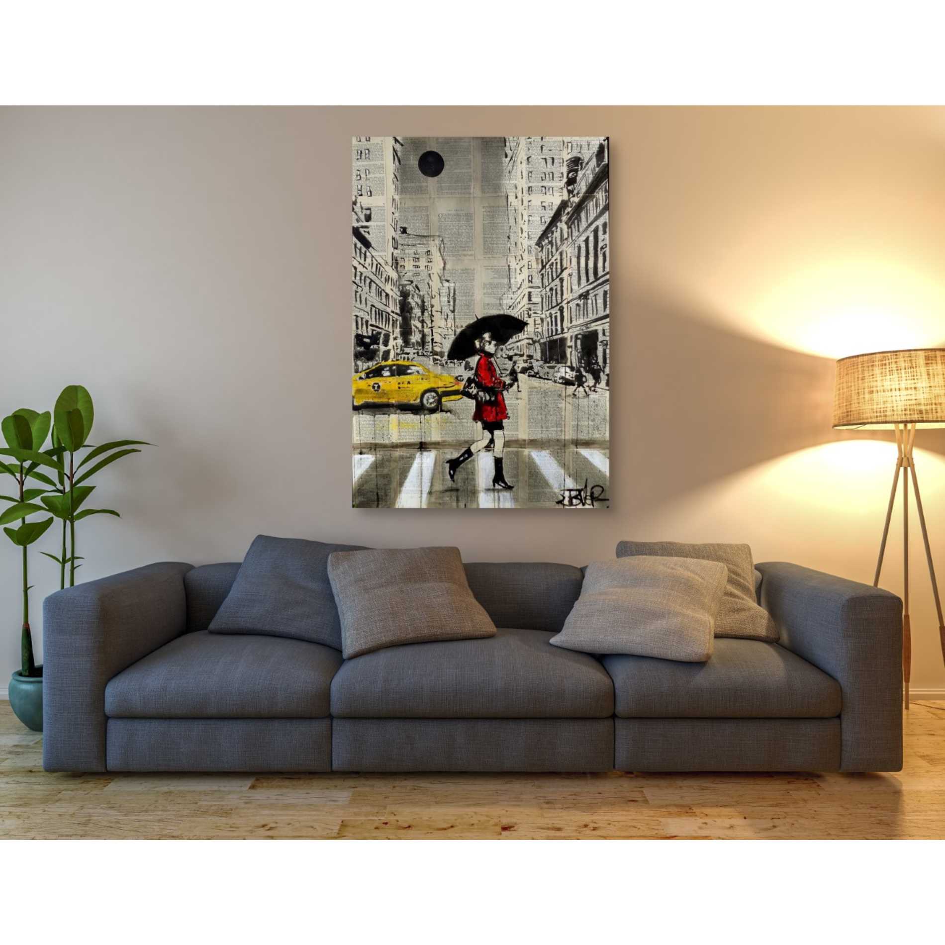 'Red Coat' by Loui Jover, Canvas Wall Art,40 x 60