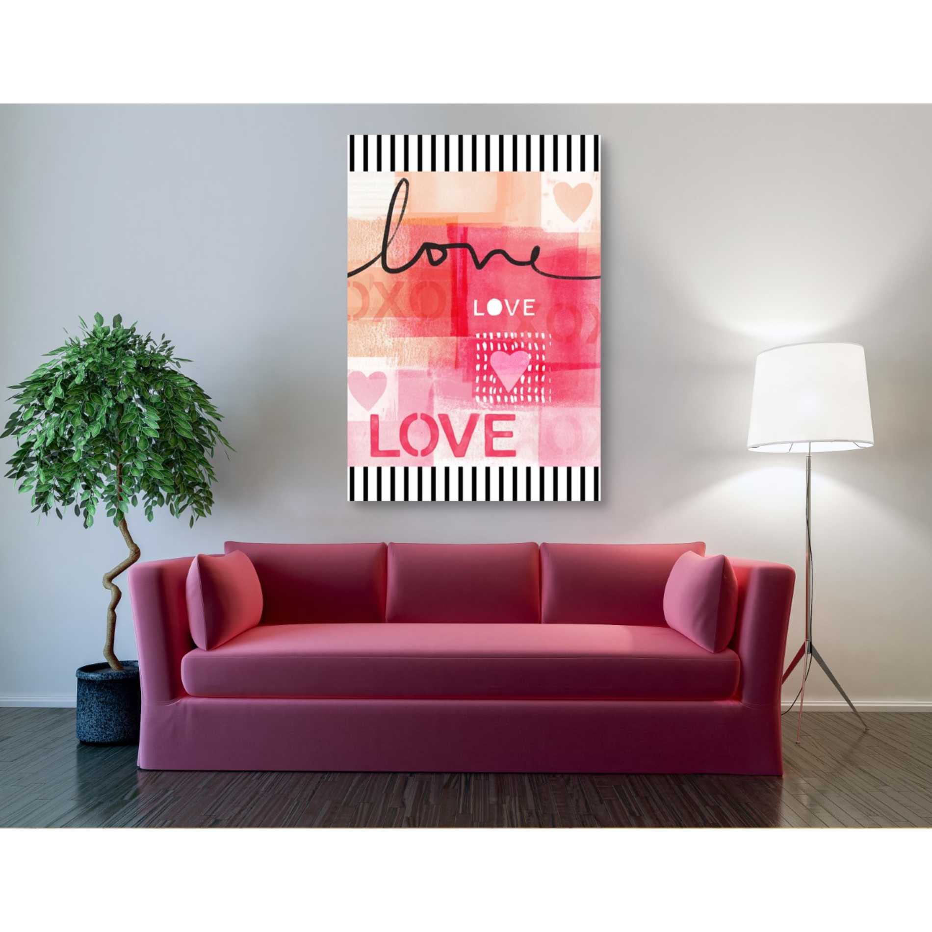 'Love Vertical' by Linda Woods, Canvas Wall Art,40 x 60