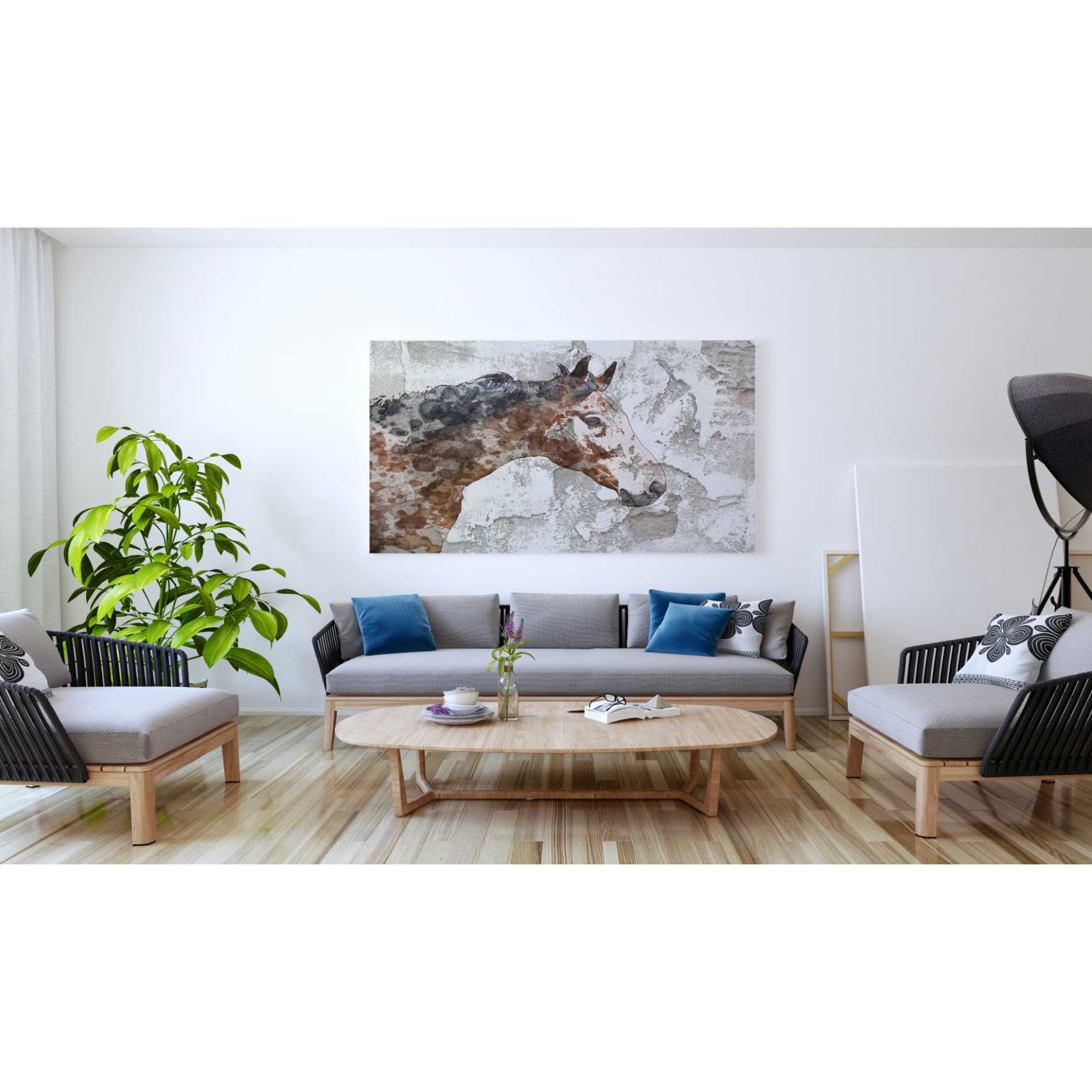 'Rustic Brown Horse' by Irena Orlov, Canvas Wall Art,60 x 40