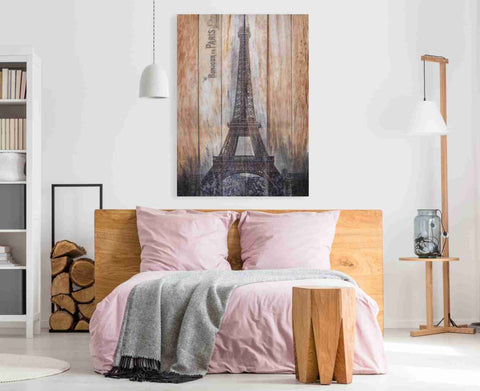 Image of 'Rustic Eiffel Tower' by Karen Smith, Canvas Wall Art,40x60