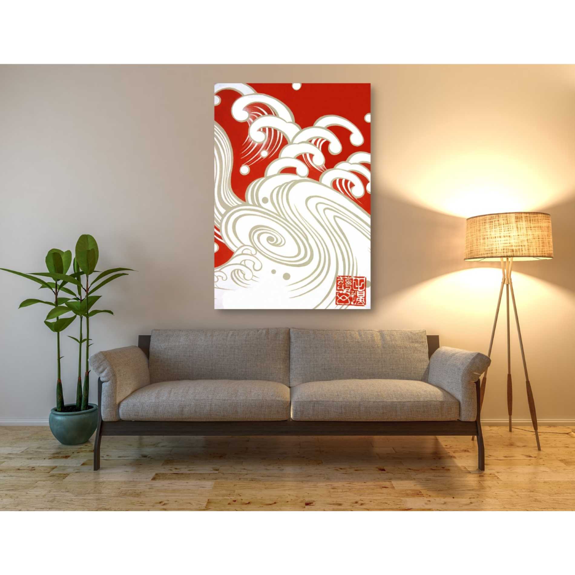 'Wave A' by Zigen Tanabe, Giclee Canvas Wall Art