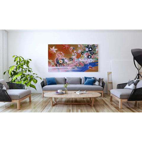 Image of 'Flowers Peacock' by Zigen Tanabe, Giclee Canvas Wall Art