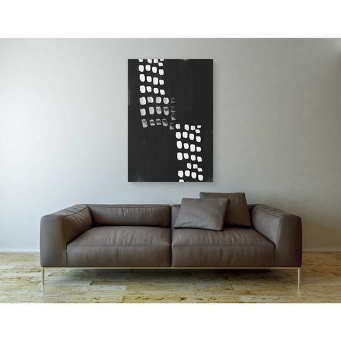 Image of 'Black and White Abstract' by Linda Woods, Canvas Wall Art,40 x 60
