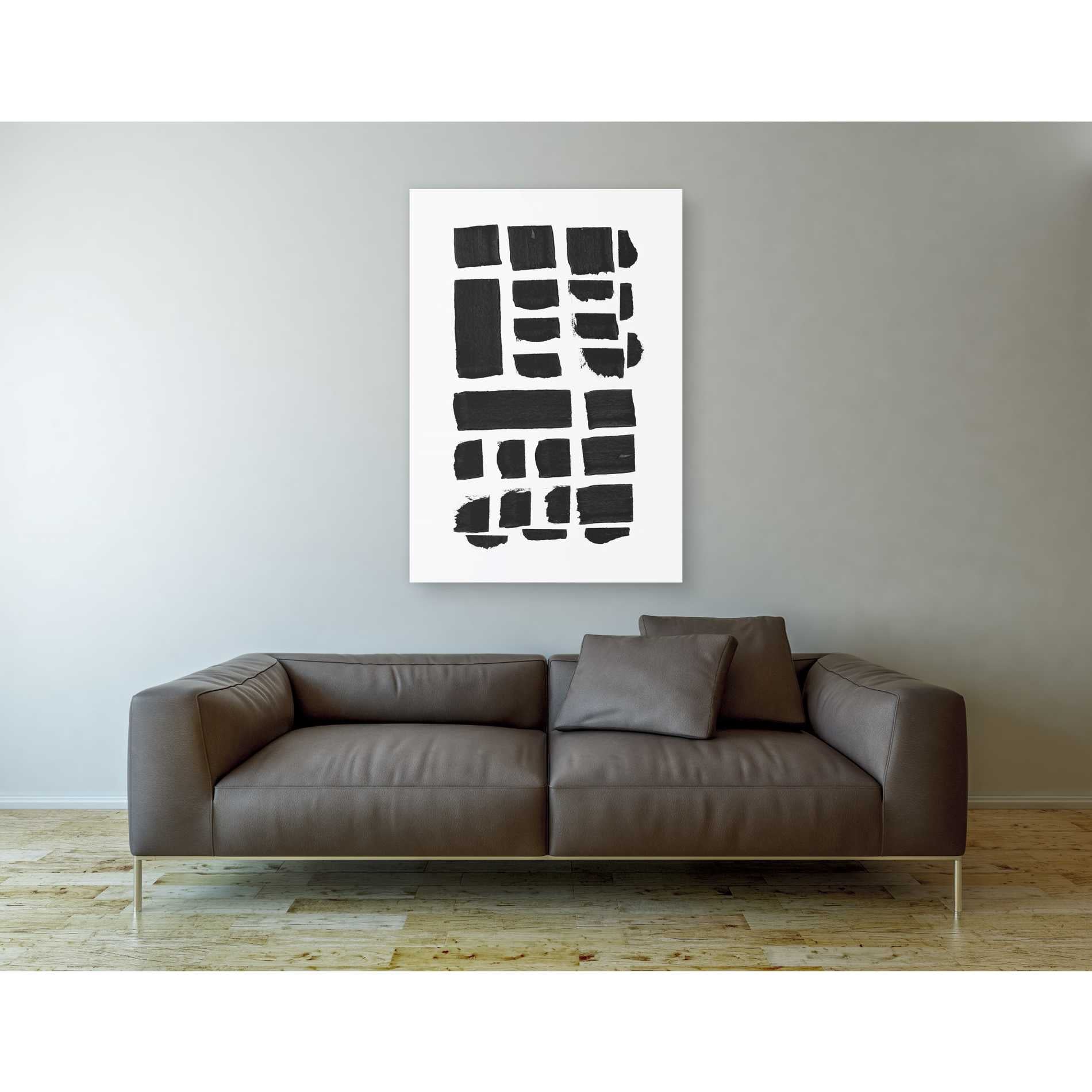 'Black and White Pattern II' by Linda Woods, Canvas Wall Art,40 x 60