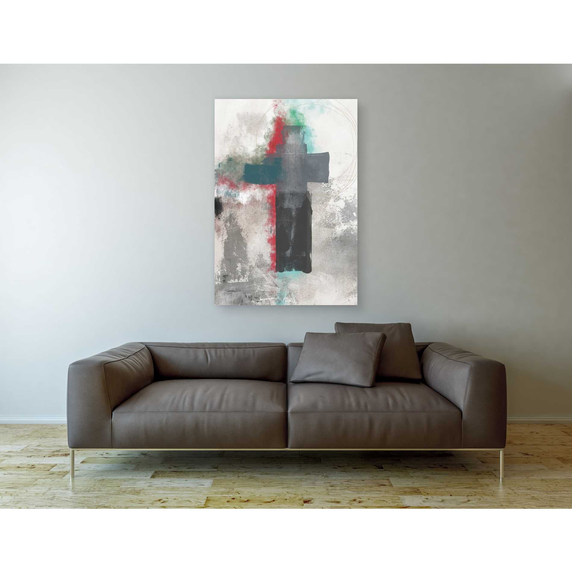 'Contemporary Cross' by Linda Woods, Canvas Wall Art,40 x 60
