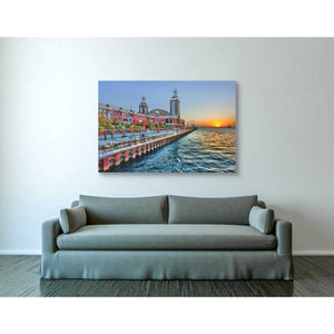 'Sunrise at the Pier,' Canvas Wall Art,40 x 60