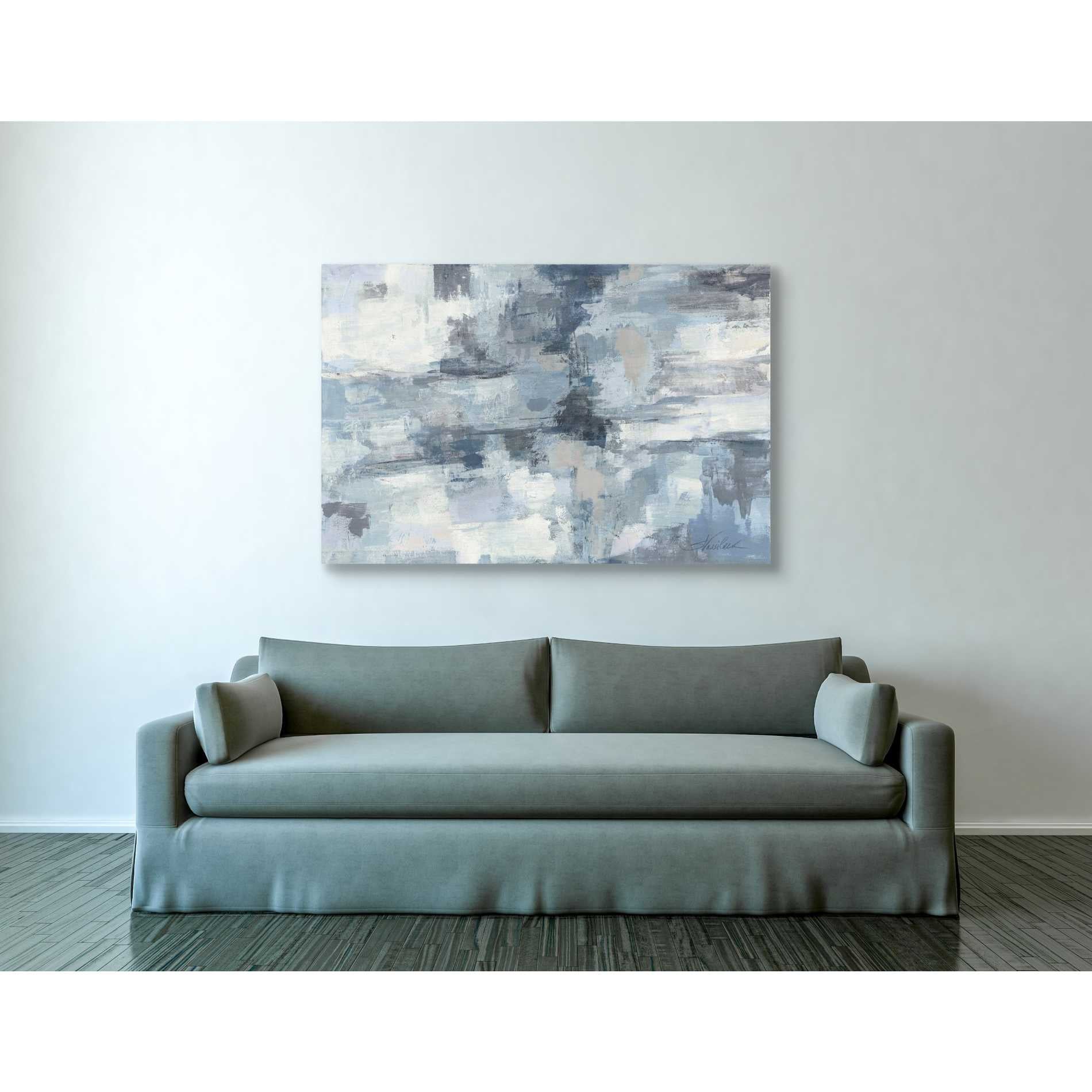 'In The Clouds Indigo and Grey' by Silvia Vassileva, Canvas Wall Art,40 x 60