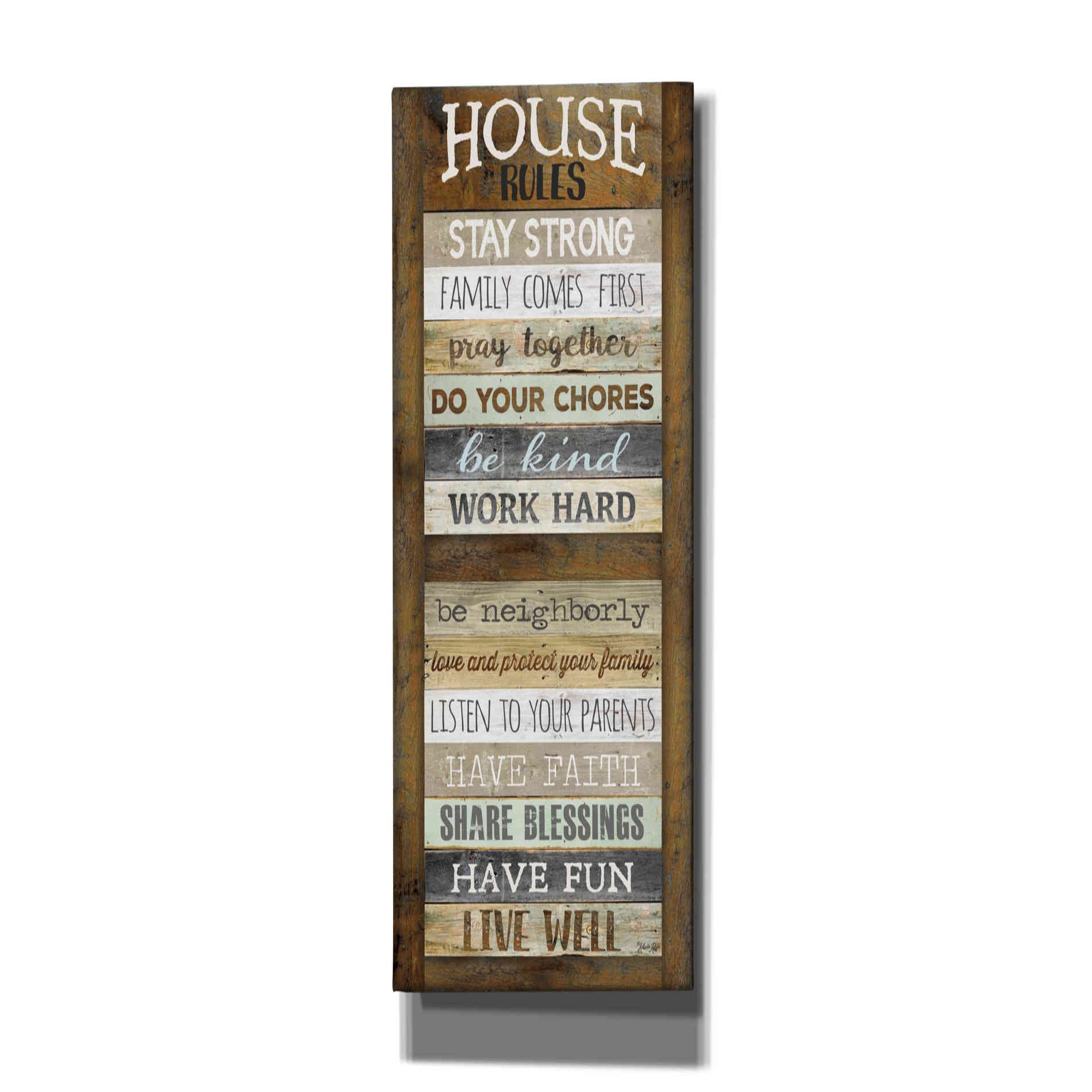 'House Rules' by Marla Rae, Canvas Wall Art