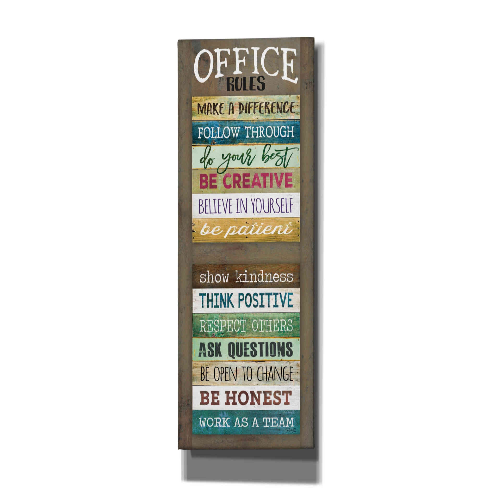 'Office Rules' by Marla Rae, Canvas Wall Art