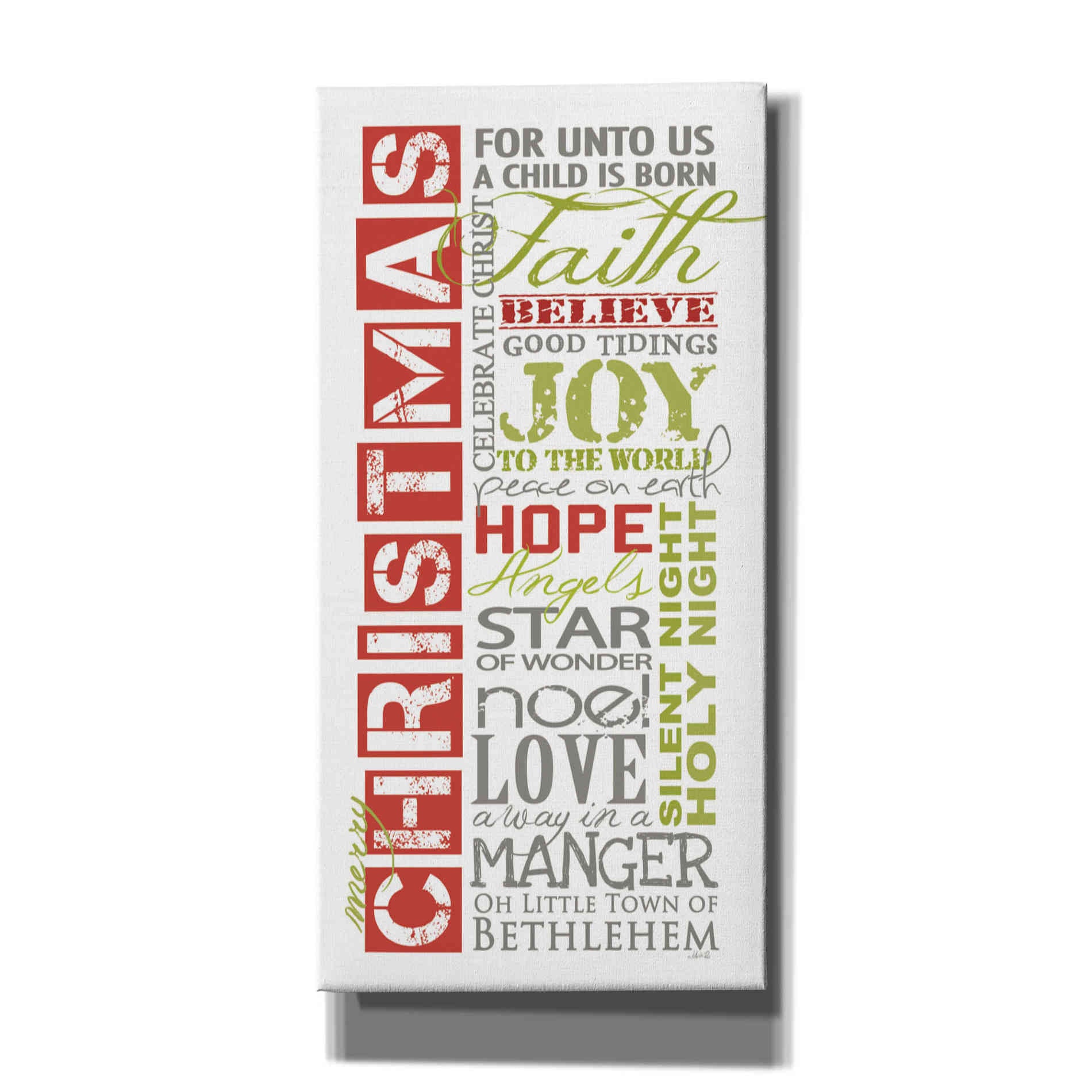 'Merry Christmas' by Marla Rae, Canvas Wall Art