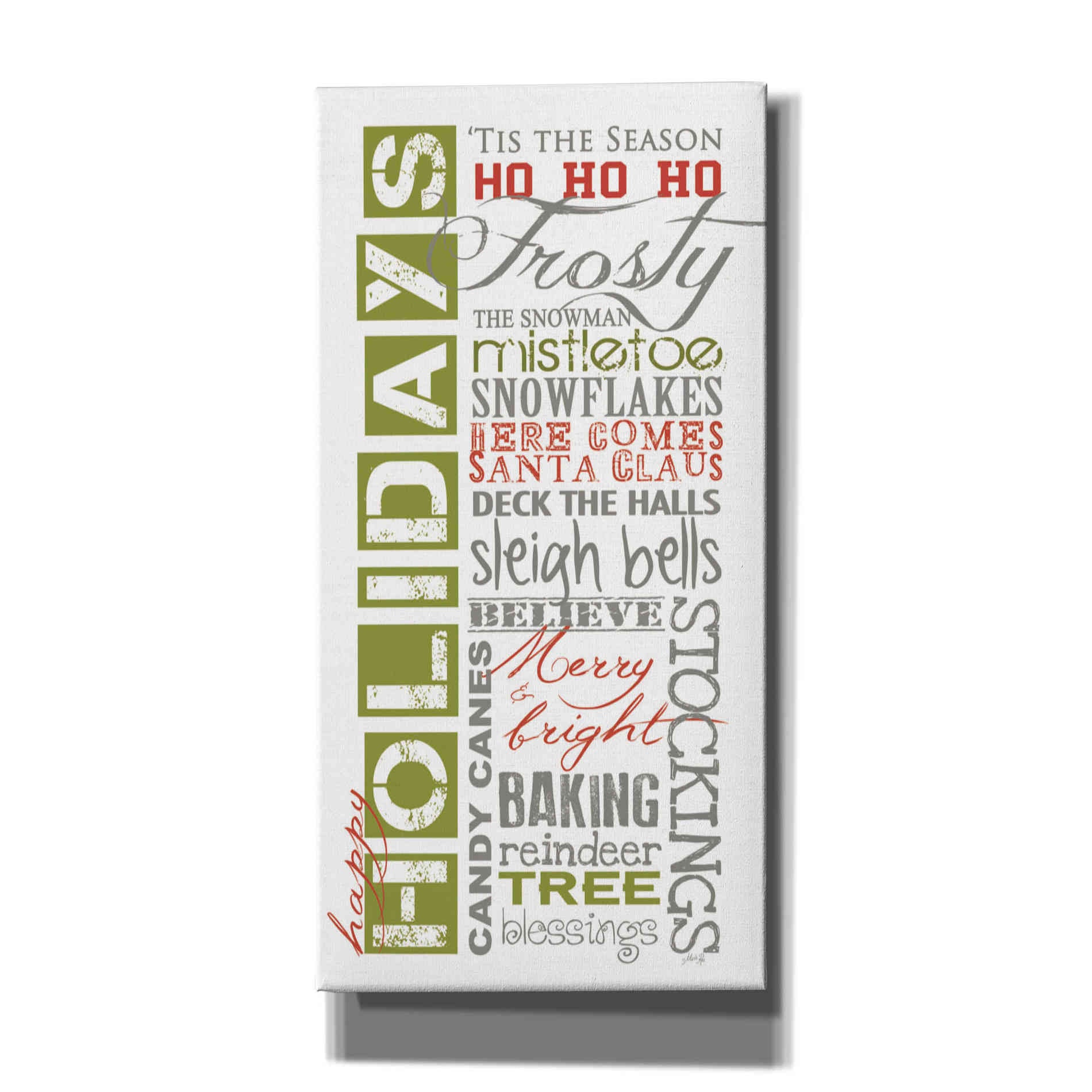'Happy Holidays' by Marla Rae, Canvas Wall Art