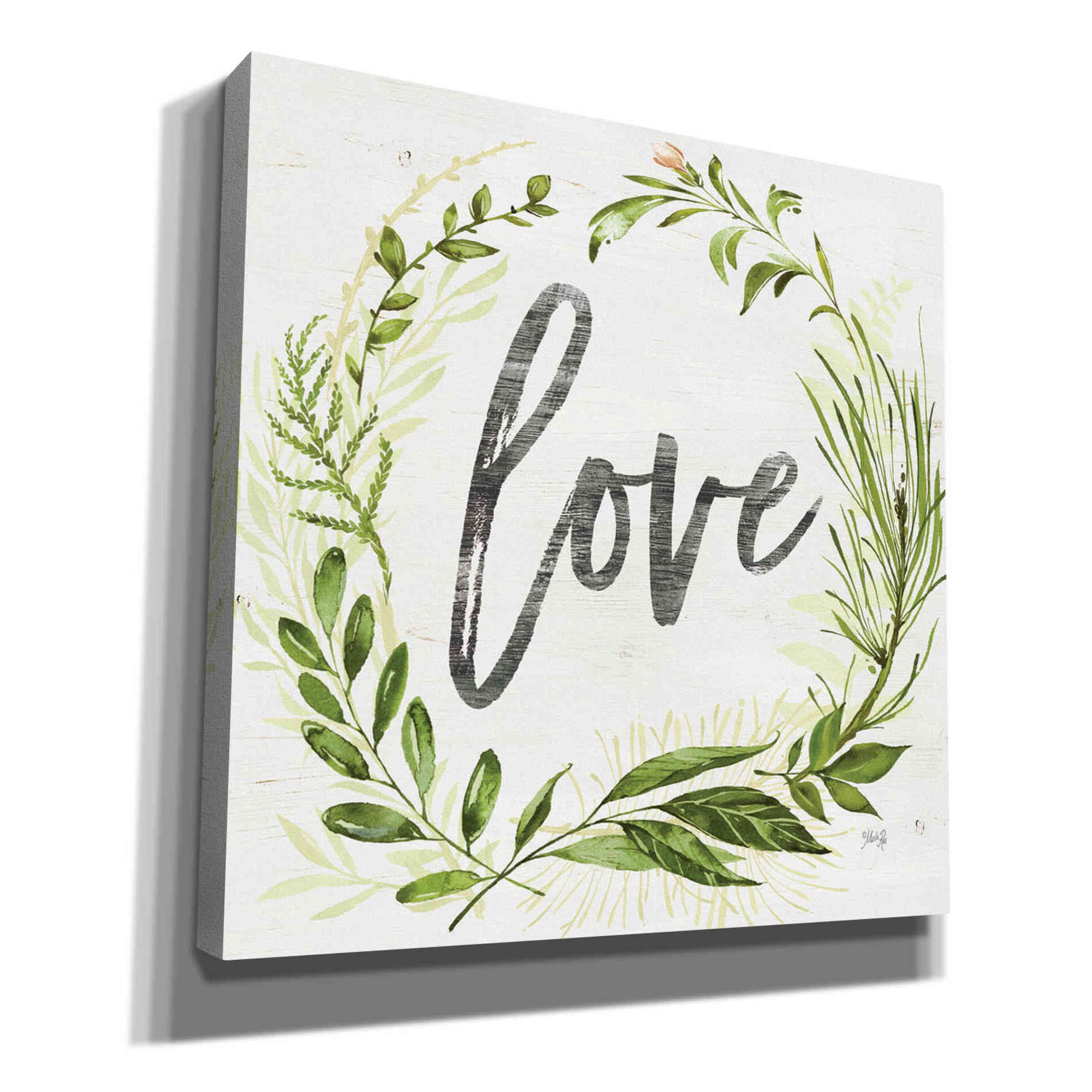'Love Greenery Wreath' by Marla Rae, Canvas Wall Art