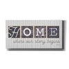 'Home Where Our Story Begins in Gray' by Marla Rae, Canvas Wall Art