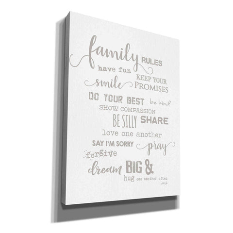 Image of 'Family Rules' by Marla Rae, Canvas Wall Art