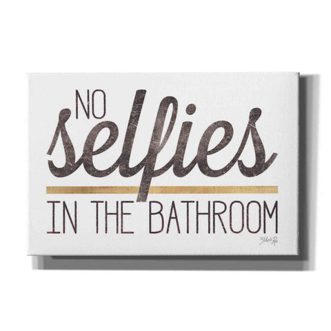 Image of 'No Selfies in the Bathroom' by Marla Rae, Canvas Wall Art