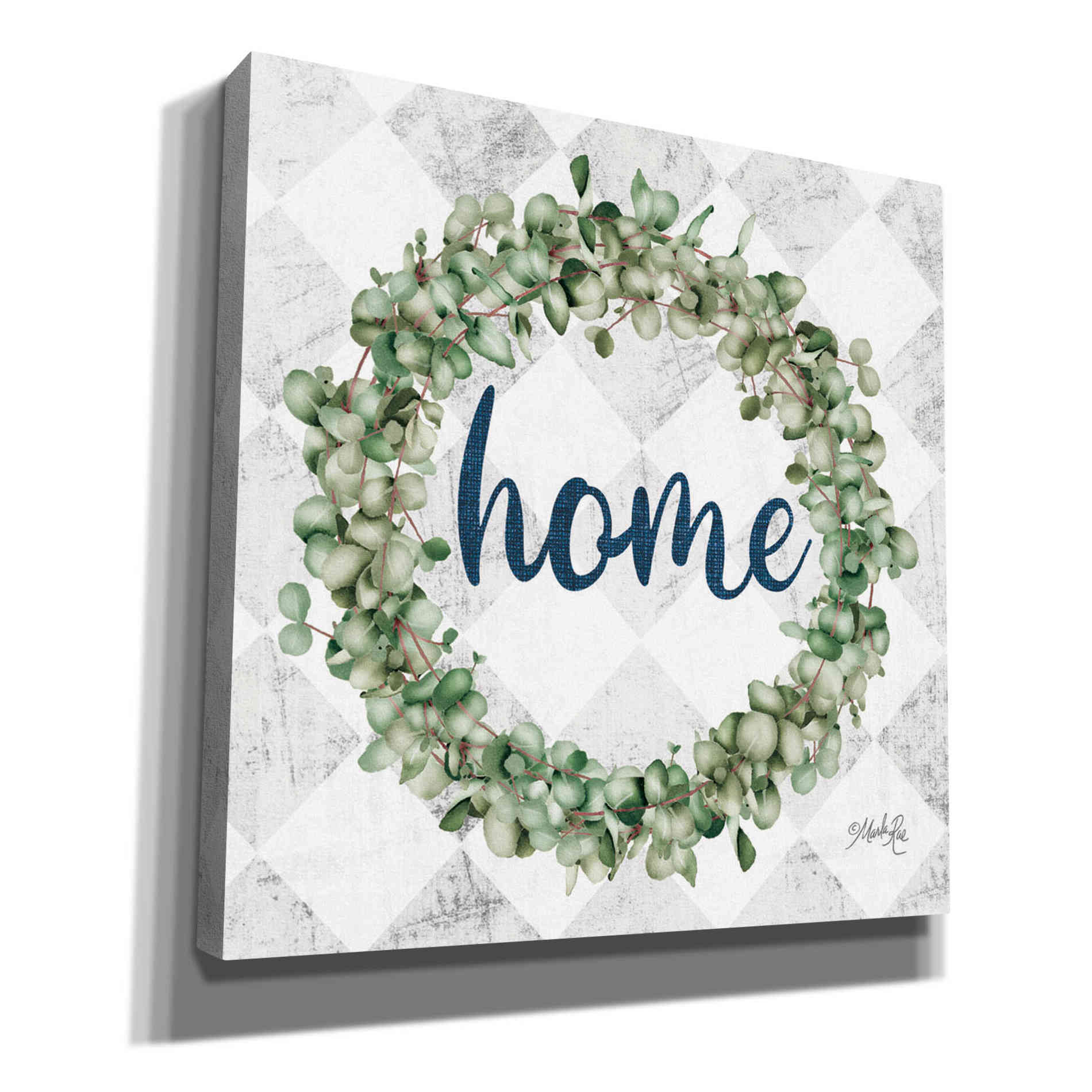 'Home Eucalyptus Wreath' by Marla Rae, Canvas Wall Art