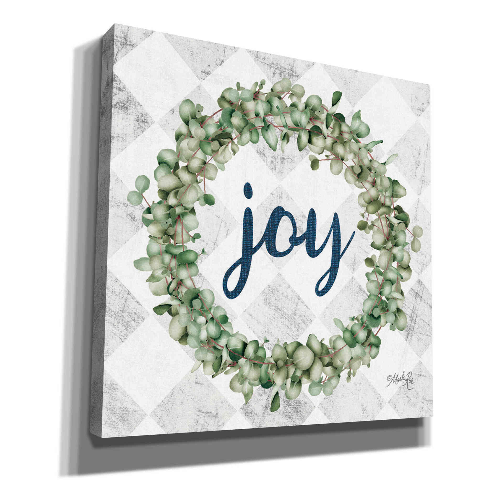 'Joy Eucalyptus Wreath' by Marla Rae, Canvas Wall Art