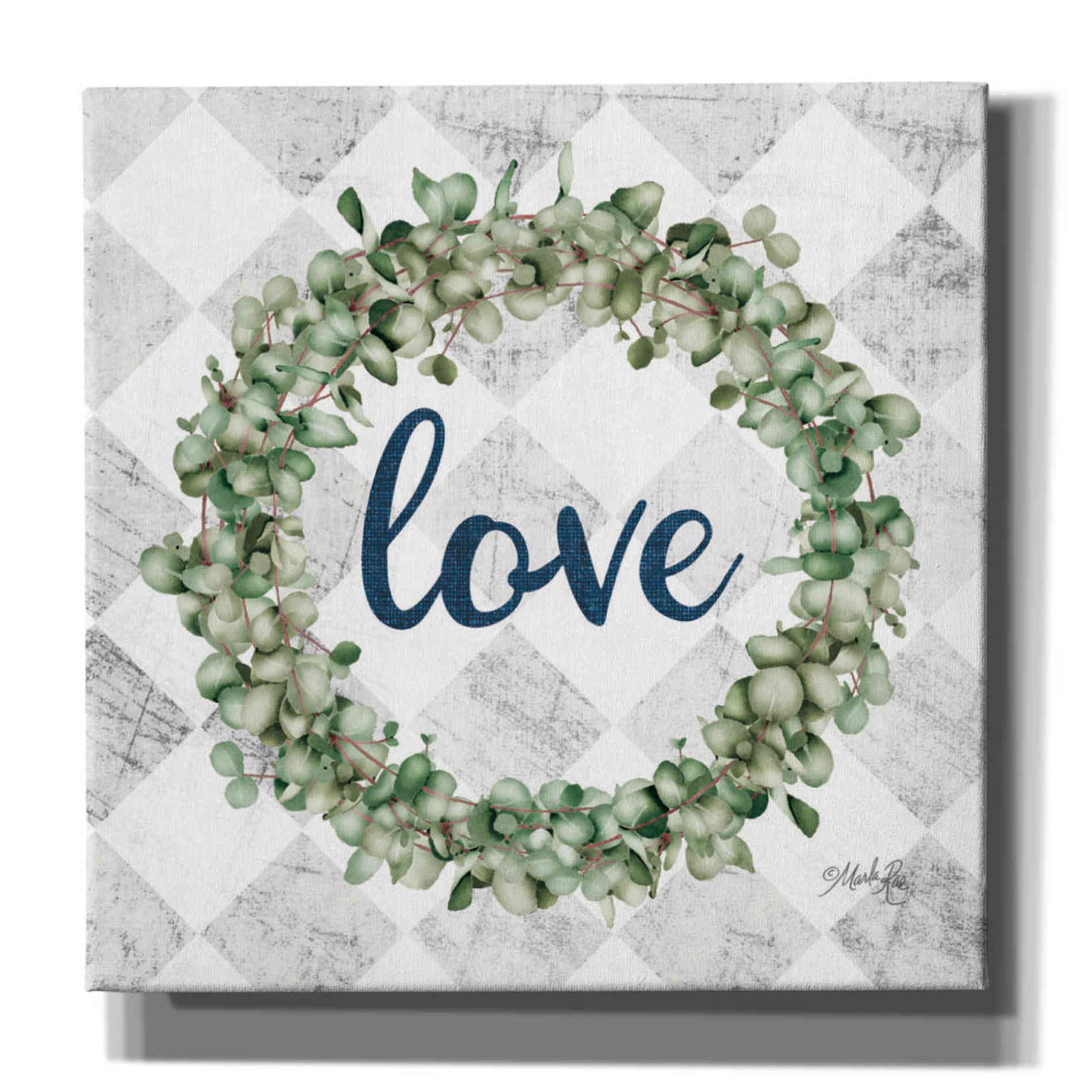 'Love Eucalyptus Wreath' by Marla Rae, Canvas Wall Art