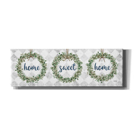 'Home Sweet Home Eucalyptus Wreaths' by Marla Rae, Canvas Wall Art