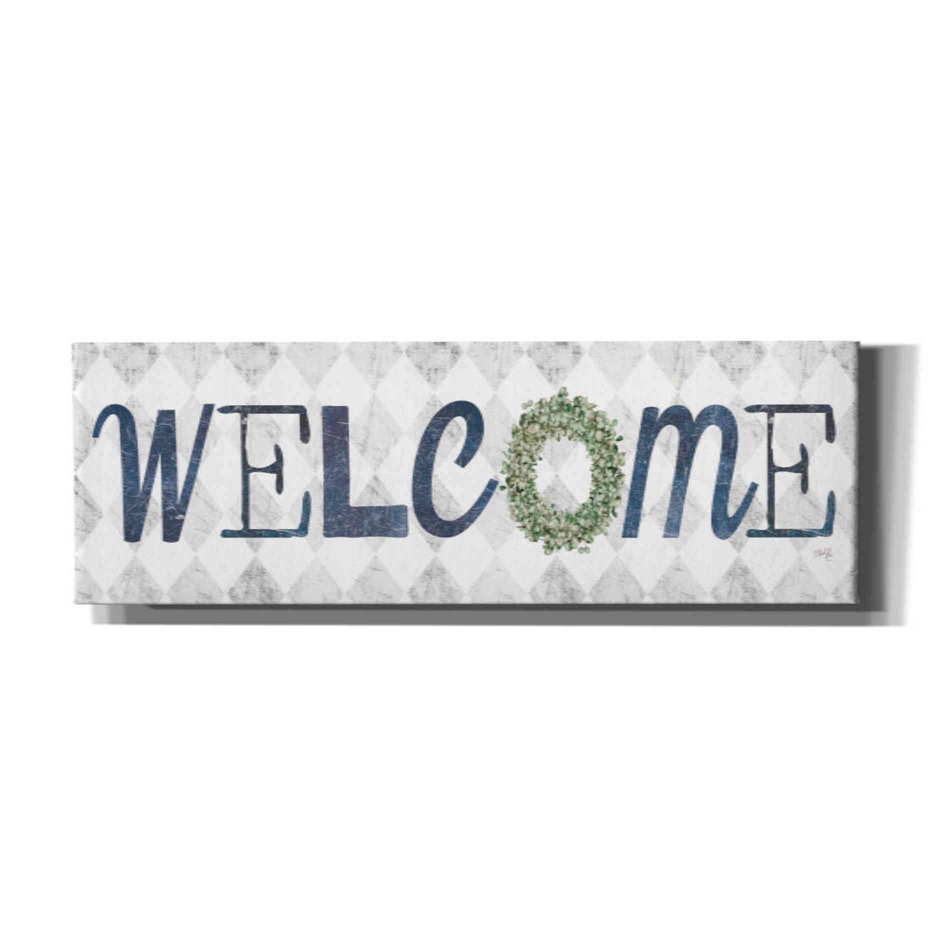'Welcome with Eucalyptus Wreath I' by Marla Rae, Canvas Wall Art