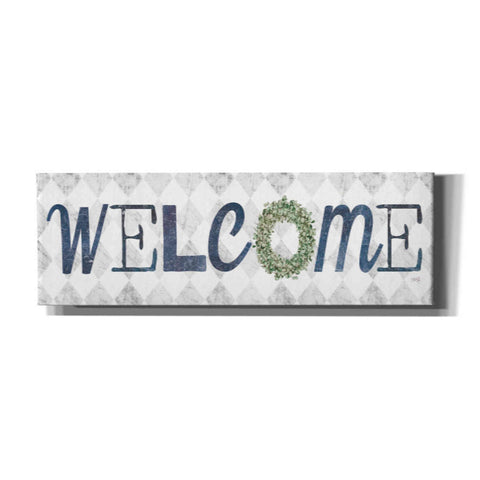 Image of 'Welcome with Eucalyptus Wreath I' by Marla Rae, Canvas Wall Art
