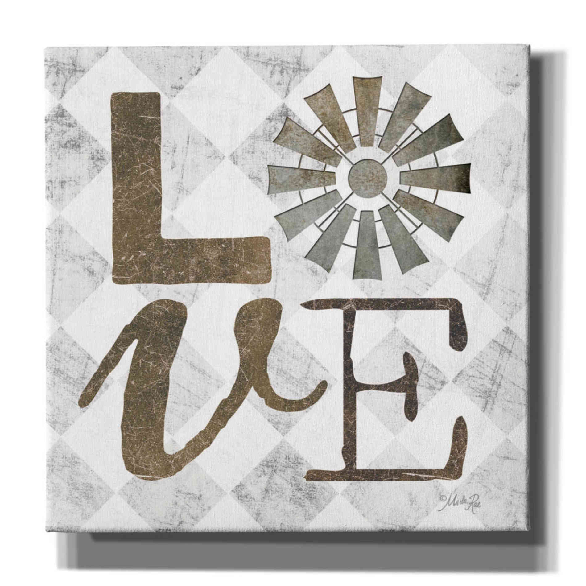 'Love with Windmill III' by Marla Rae, Canvas Wall Art