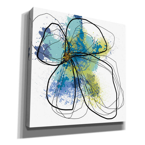 Image of 'Azure Petals I' by Jan Weiss, Canvas Wall Art