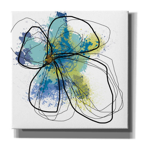 Image of 'Azure Petals I' by Jan Weiss, Canvas Wall Art