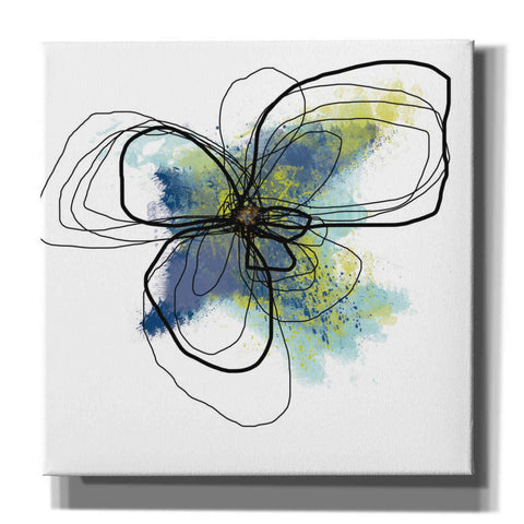 Image of 'Azure Petals II' by Jan Weiss, Canvas Wall Art