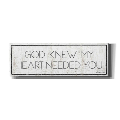 Image of 'God Knew My Heart Needed You' by Susan Ball, Canvas Wall Art