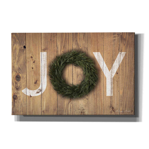 Image of 'Joy Cedar Wreath' by Susan Ball, Canvas Wall Art