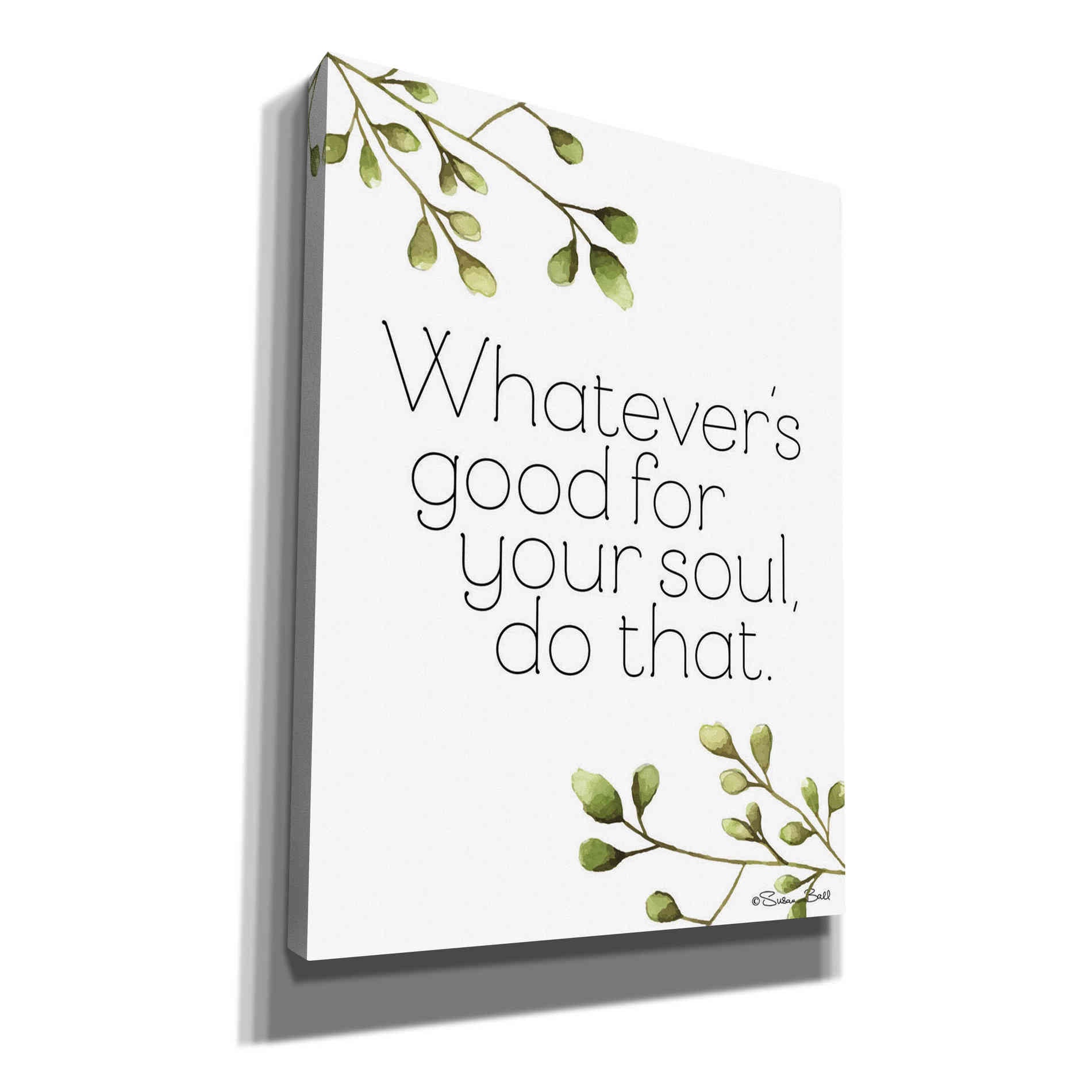 'Greenery Good for Your Soul' by Susan Ball, Canvas Wall Art