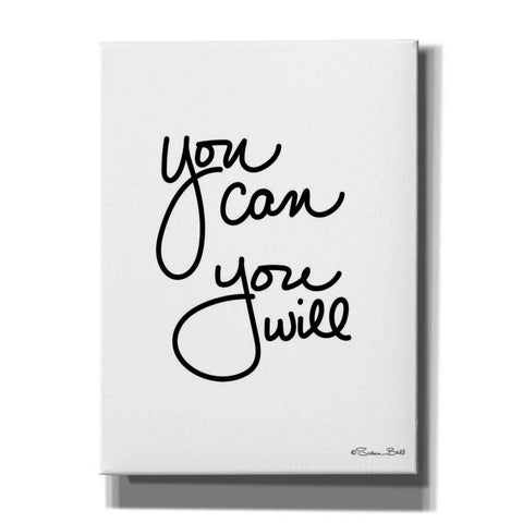 Image of 'You Can You Will' by Susan Ball, Canvas Wall Art