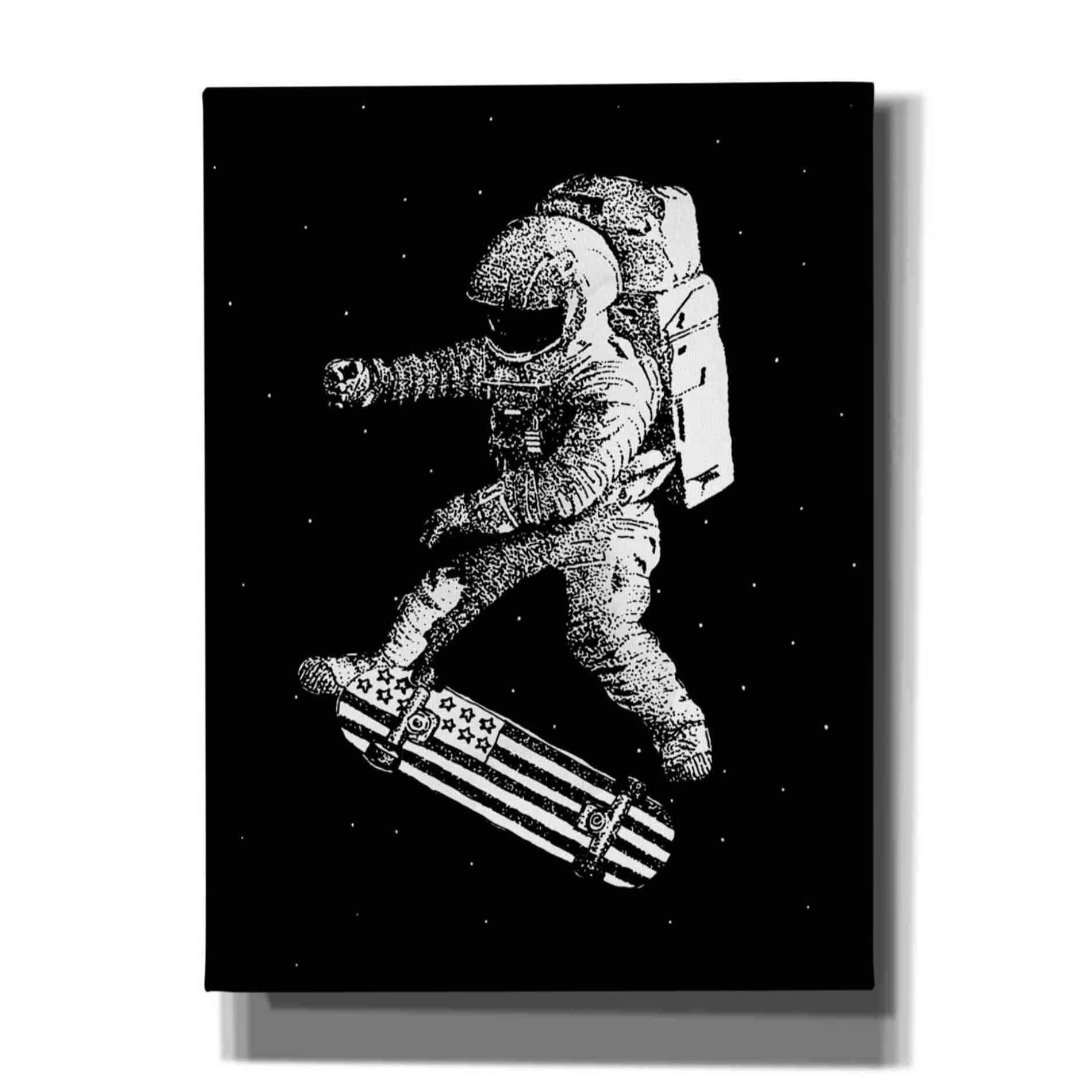 'Kickflip in Space' by Robert Farkas, Canvas Wall Art