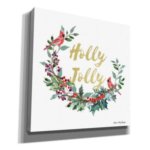 'Holly Jolly Cardinal Wreath' by Seven Trees Design, Canvas Wall Art