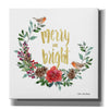 'Merry and Bright Robin Wreath' by Seven Trees Design, Canvas Wall Art