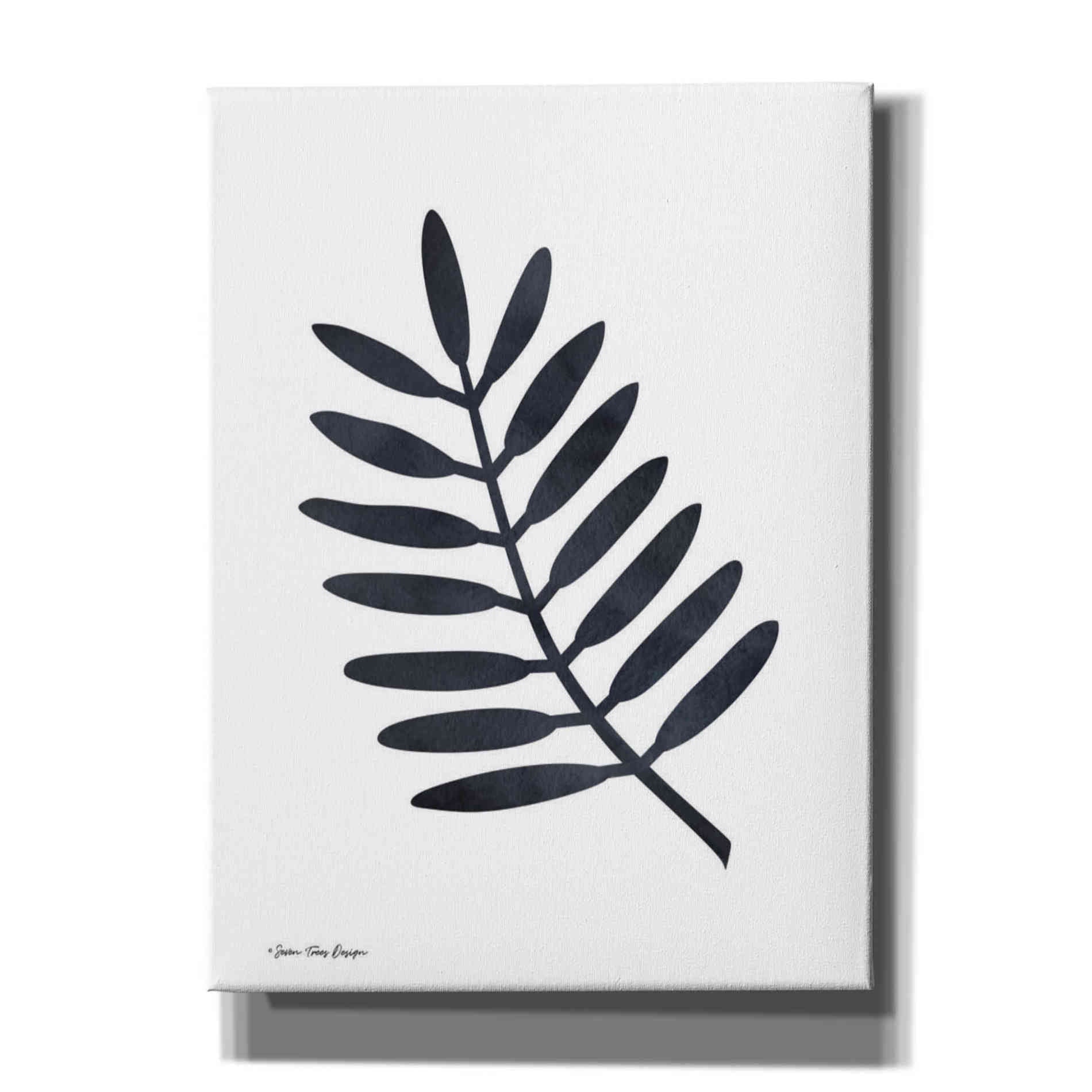 'Watercolor Black Plant II' by Seven Trees Design, Canvas Wall Art