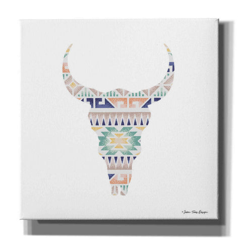 Image of 'Aztec Cow Head' by Seven Trees Design, Canvas Wall Art