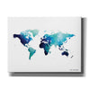 'Blue Space World Map' by Seven Trees Design, Canvas Wall Art