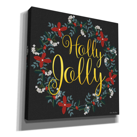 Image of 'Holly Jolly Wreath' by Seven Trees Design, Canvas Wall Art