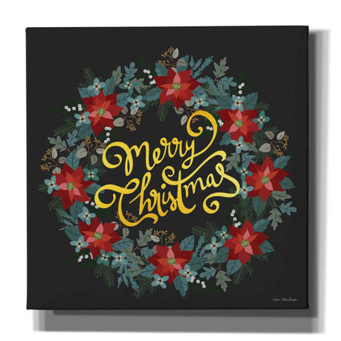 Image of 'Merry Christmas Wreath' by Seven Trees Design, Canvas Wall Art