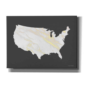 'Marble Gold USA Map' by Seven Trees Design, Canvas Wall Art