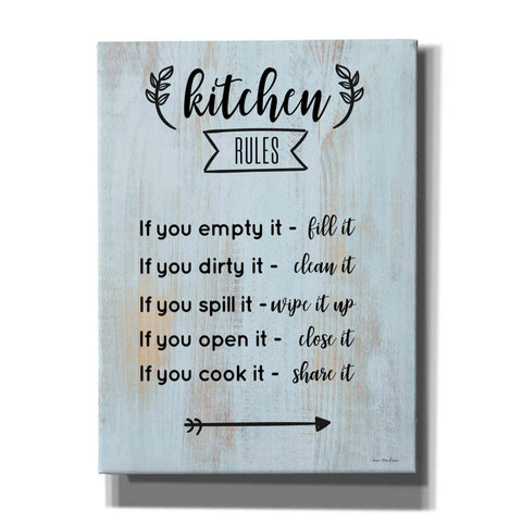 Image of 'Kitchen Rules' by Seven Trees Design, Canvas Wall Art