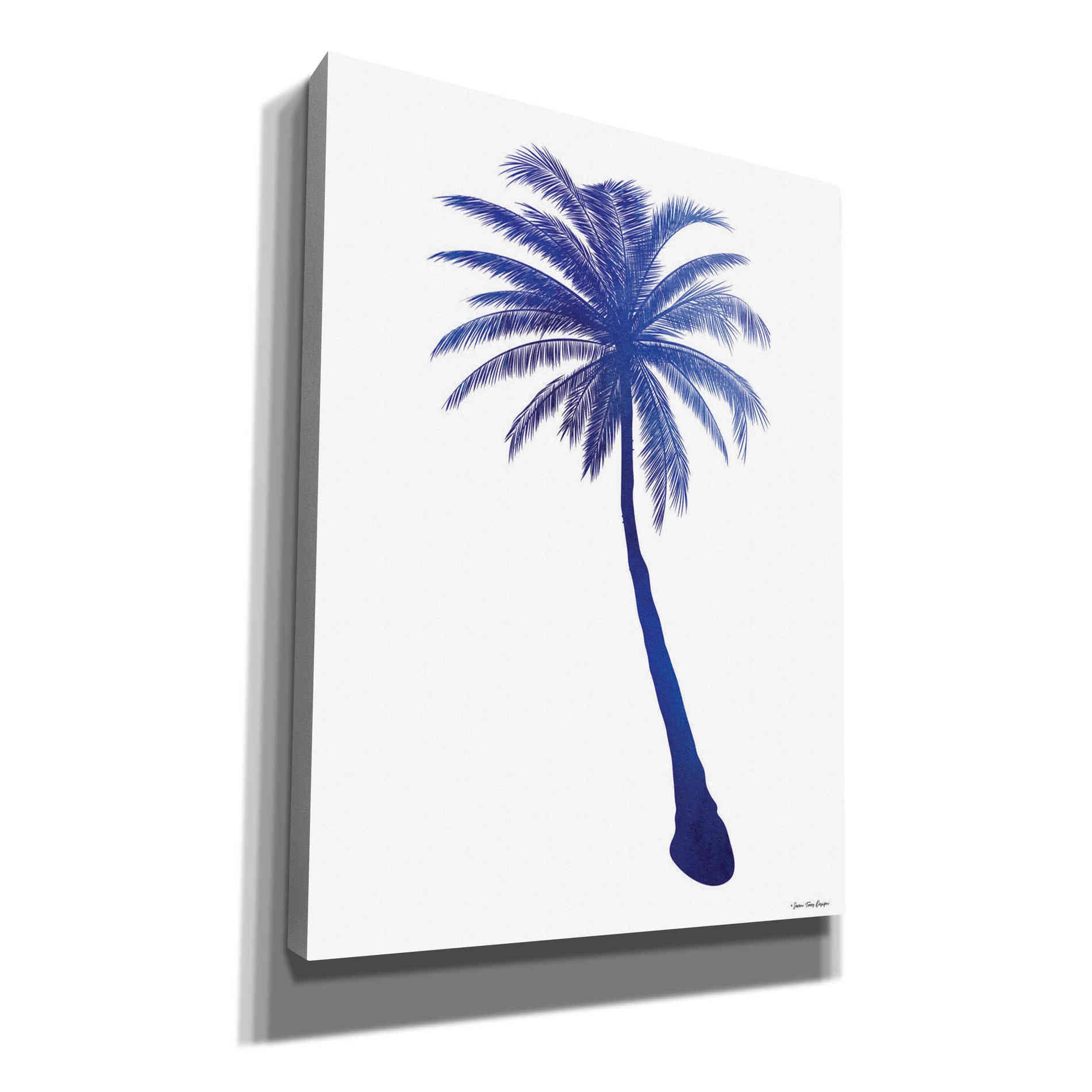 'Blue Palm Tree I' by Seven Trees Design, Canvas Wall Art