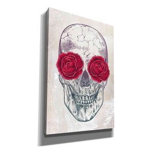 'Skull & Roses' by Rachel Caldwell, Canvas Wall Art