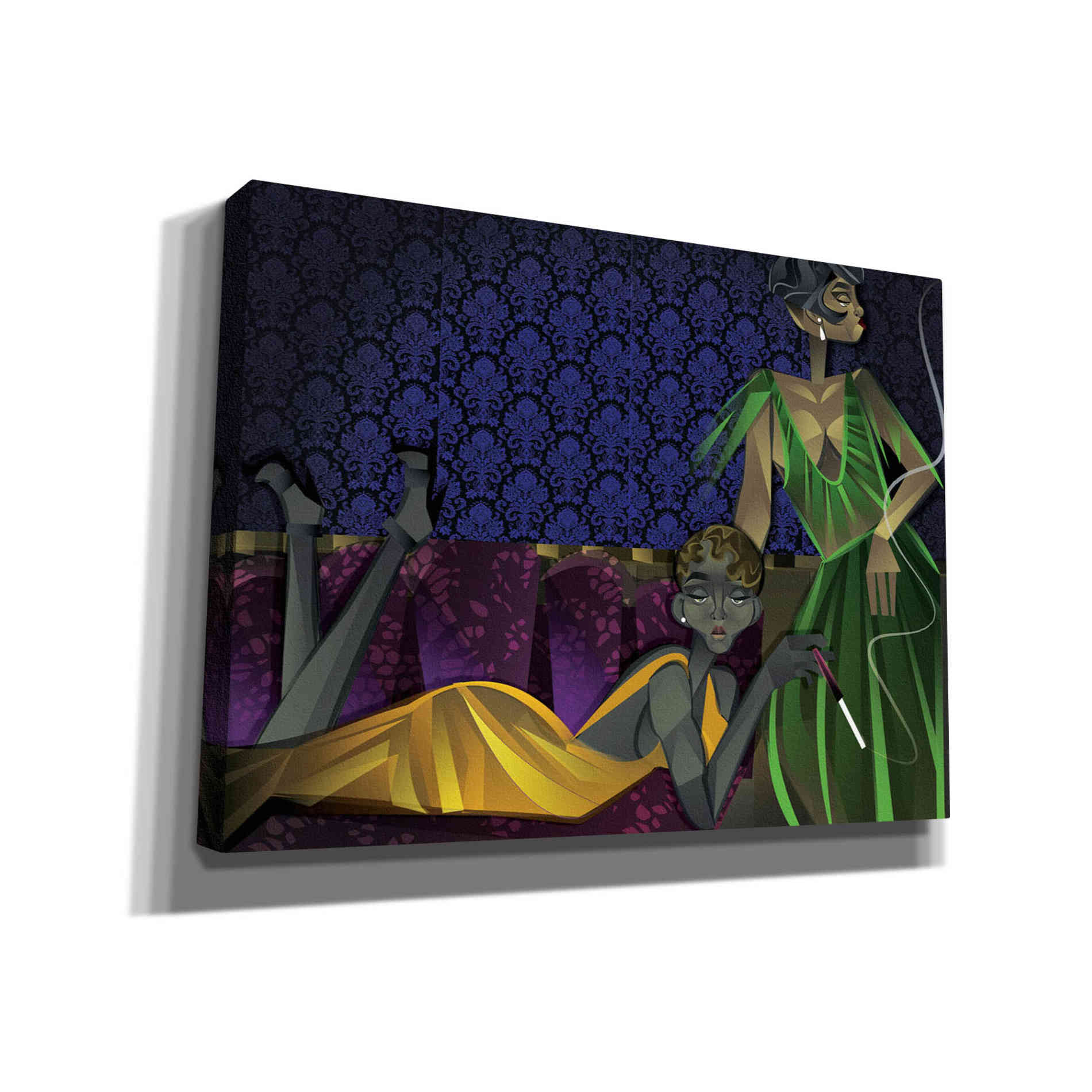 'Two Women' by Jaleel Campbell, Canvas Wall Art