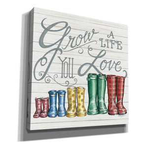 'Grow a Life You Love Boots' by Deb Strain, Canvas Wall Art